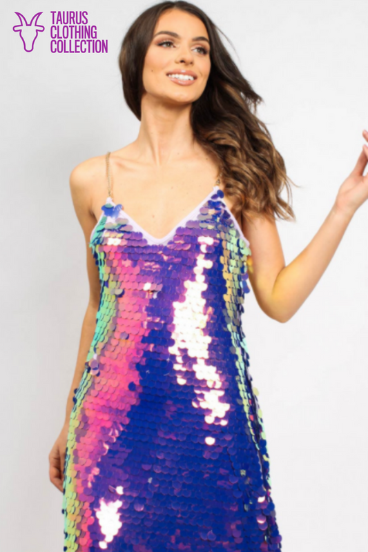 Women's Clothing Store with purple sequin sparkly dress
